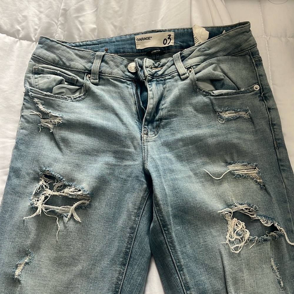 Garage light blue Mom jeans
